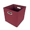John Louis Home Fabric Bins, Canvas, Burgandy, 11 in W BIN-C-C04 - alternate 1